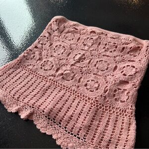 Cami Crochet Tube Top in Blush Pink Small